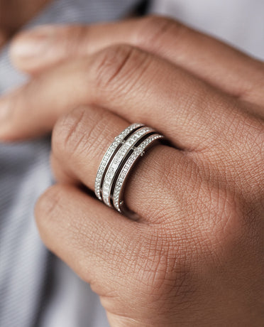 Ready to Ship - BREWER Platinum Ring with 3.10ct Diamonds