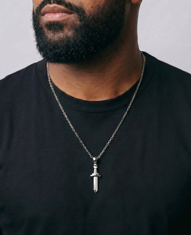 Ready to Ship - DAGGER Silver Pendant