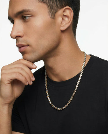 EMPIRE Chain Link Necklace in Two-Tone Gold
