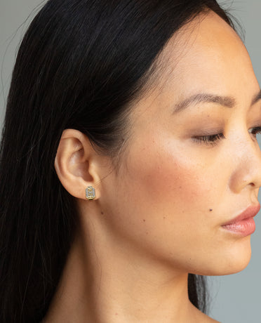 BRIGGS Gold Single Stud Earring with 0.08ct Diamonds
