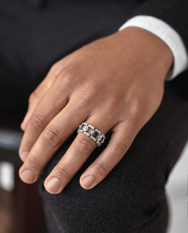 Ready to Ship - LA PAZ Gold Ring with 1.20ct Diamonds with Initials