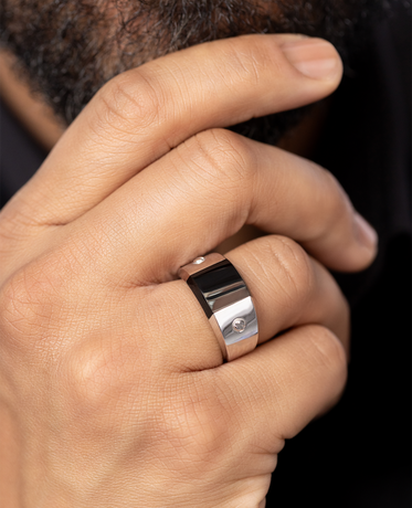 Ready to Ship - MONTANA Gold Ring with Black Onyx