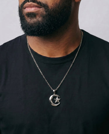 STAR AND CRESCENT Silver Pendant