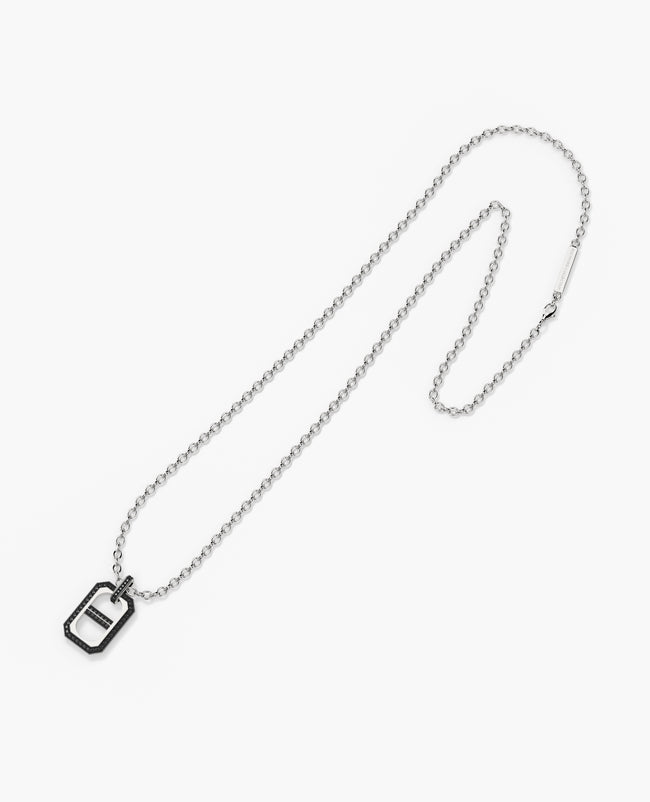 HERCULES Silver Pendant with 0.70ct Black Diamonds