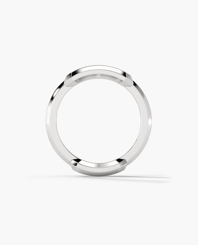 HERCULES Silver Double Link Ring