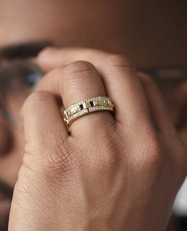 Ready to Ship - REX Gold Ring with 0.40ct Diamonds