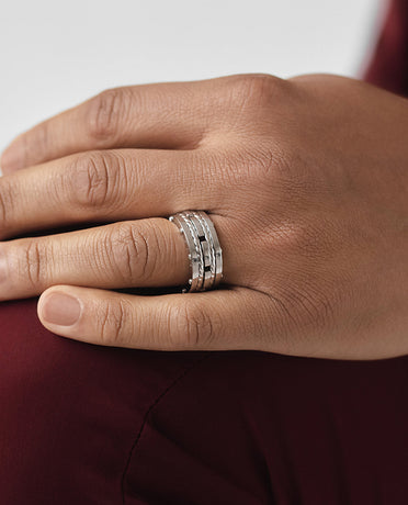 Ready to Ship - ROPES 18k White Gold Ring