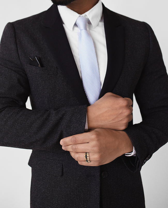 MOSS Gold Ring with 0.40ct Black Diamonds