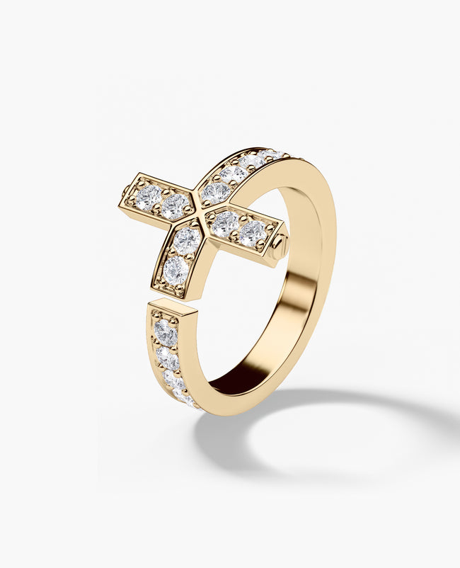 CROSS Gold Ring with 1.45ct Diamonds