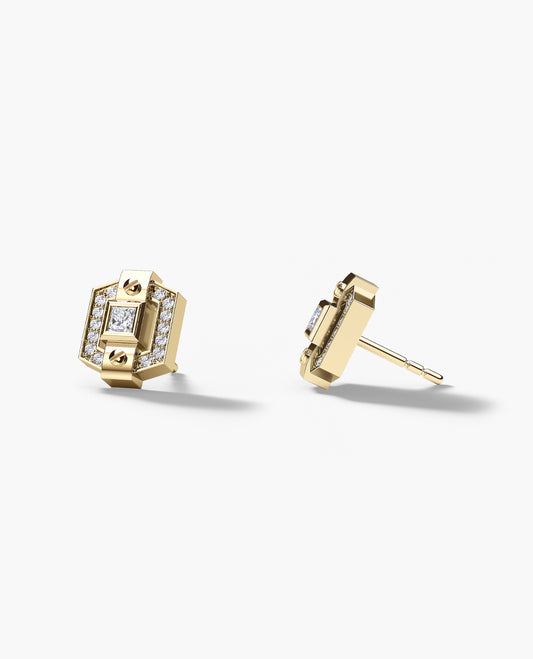 Ready to Ship - NORTHSTAR Gold Stud Earrings with 0.19ct Diamonds
