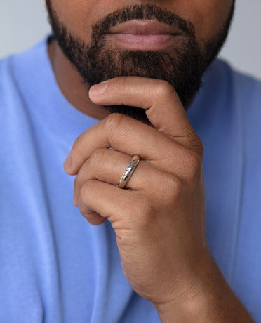 SANTA CRUZ Two Tone Gold Wedding Ring