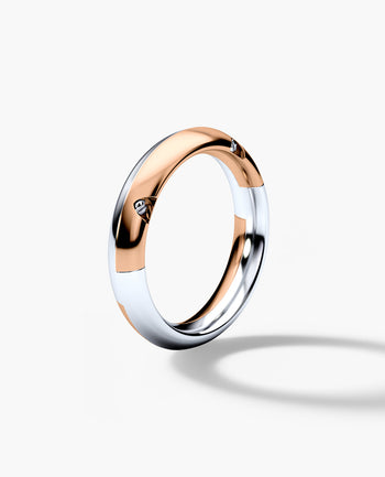 Sample - SANTA CRUZ Two Tone Gold Wedding Ring