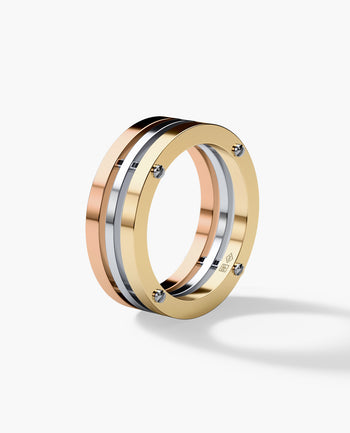 Sample - BREWER Three-Tone Gold Ring