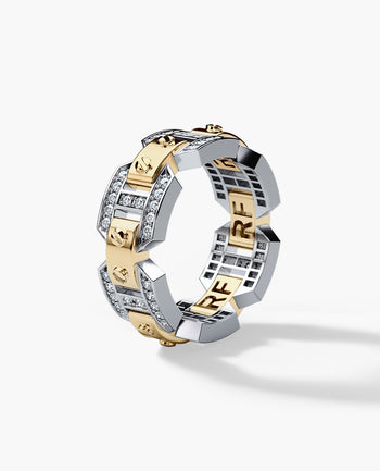 Sample - BRIGGS Two-Tone Gold Ring with 0.70ct Diamonds
