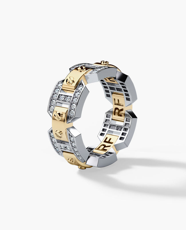 BRIGGS Two-Tone Gold Ring with 0.70ct Diamonds