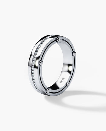 Sample - FRANKLIN Comfort Fit Gold Ring with 0.50ct Diamonds - 5mm