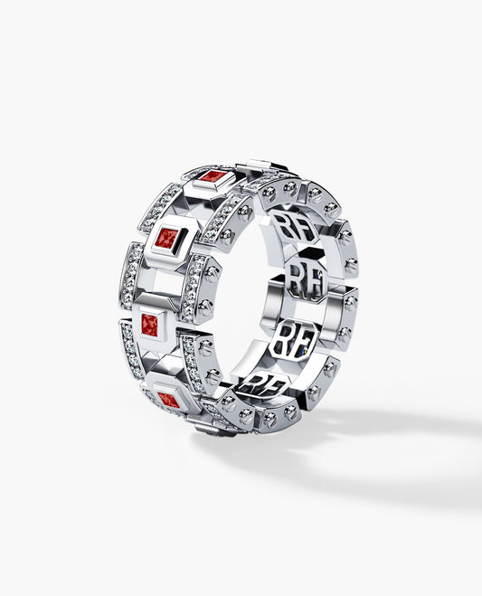 LA PAZ Gold Ring with 1.20ct Rubies and Diamonds