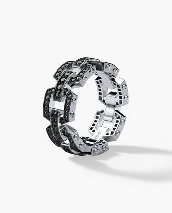 Sample - NORTHSTAR Gold Ring with 1.10ct Black Diamonds