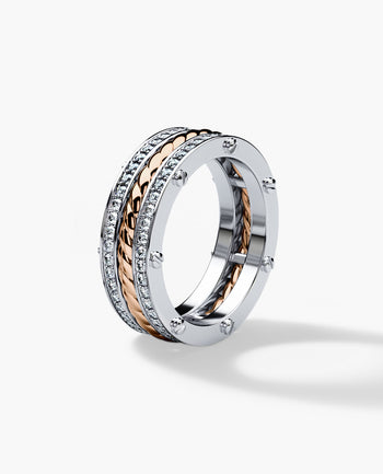 Sample - ROPES Two-Tone Gold Ring with 0.70ct Diamonds