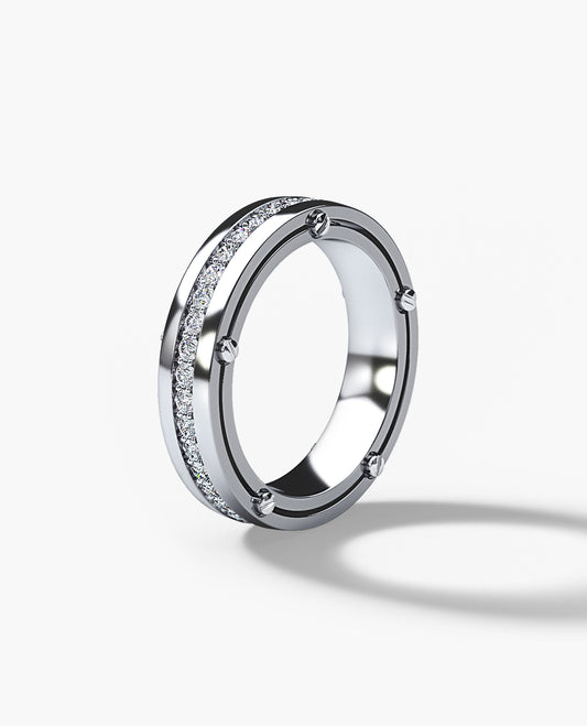 FRANKLIN Comfort Fit Gold Ring with 1.00ct Diamonds - 5mm