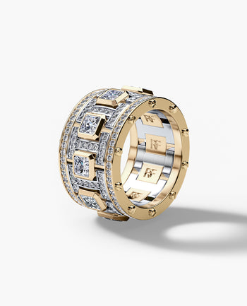 Sample - LA PAZ Two-Tone Gold Ring with 5.75ct Diamonds