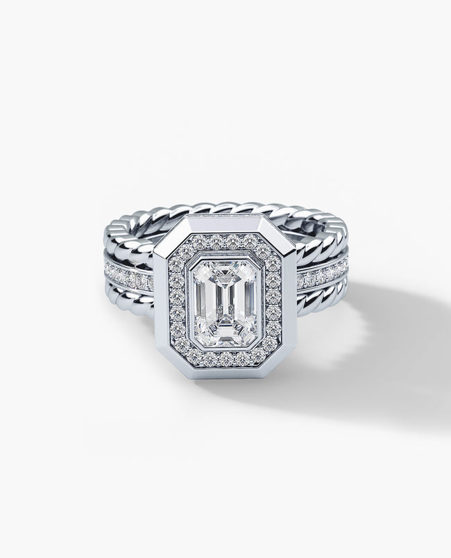 ROPES Diamond Engagement Ring in Gold and Platinum — Rockford Collection