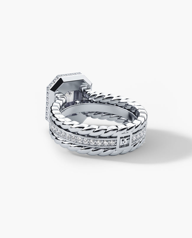 ROPES Diamond Engagement Ring in Gold and Platinum — Rockford Collection