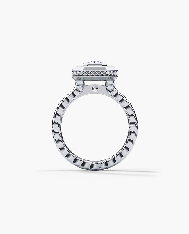 ROPES Diamond Engagement Ring in Gold and Platinum — Rockford Collection