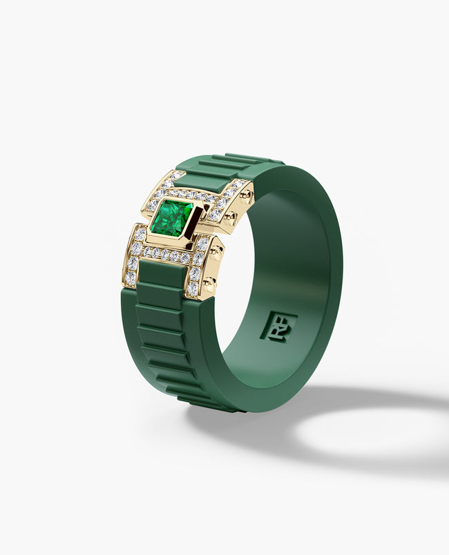 Atomic Gold LA PAZ Atomic Gold & Silicone Wedding Band with 0.50ct Diamonds ...